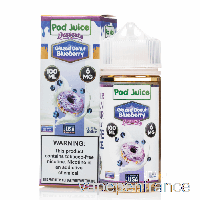 Beignet Glacé Myrtille - Jus De Dosette - 100ml 0mg Stylo Vape